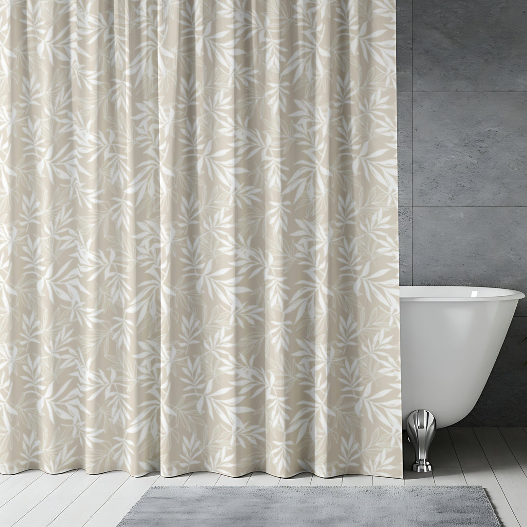 Printed Shower Curtain with Hooks