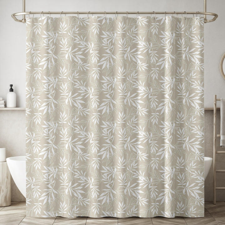 Printed Shower Curtain with Hooks