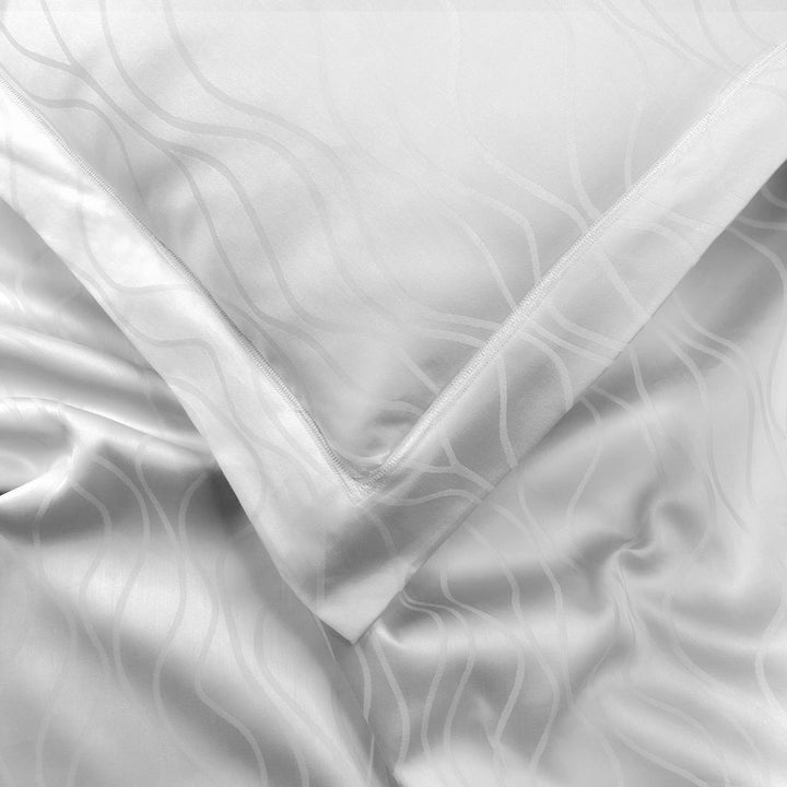 Artemis Italian Jacquard Weave Sateen Cotton Bedsheet- 400 TC (Wave Design)