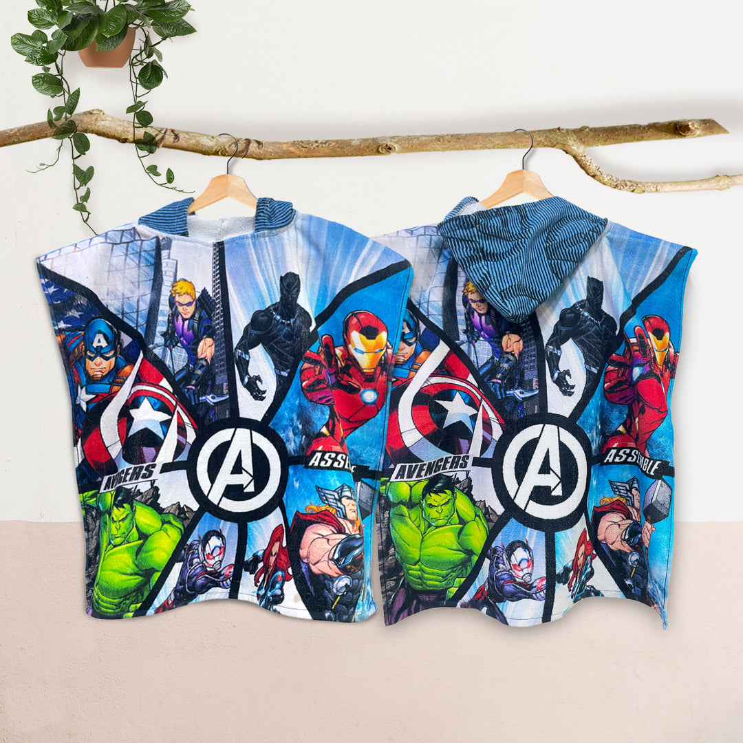 Avengers Kids Hooded Poncho in 400 GSM