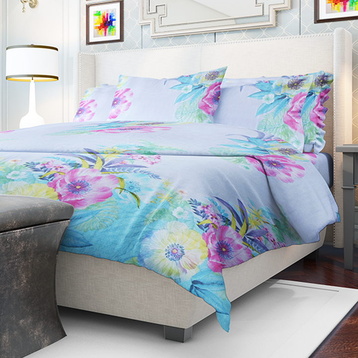 Chakrata 100% Cotton Printed Bedsheet - 1200 TC