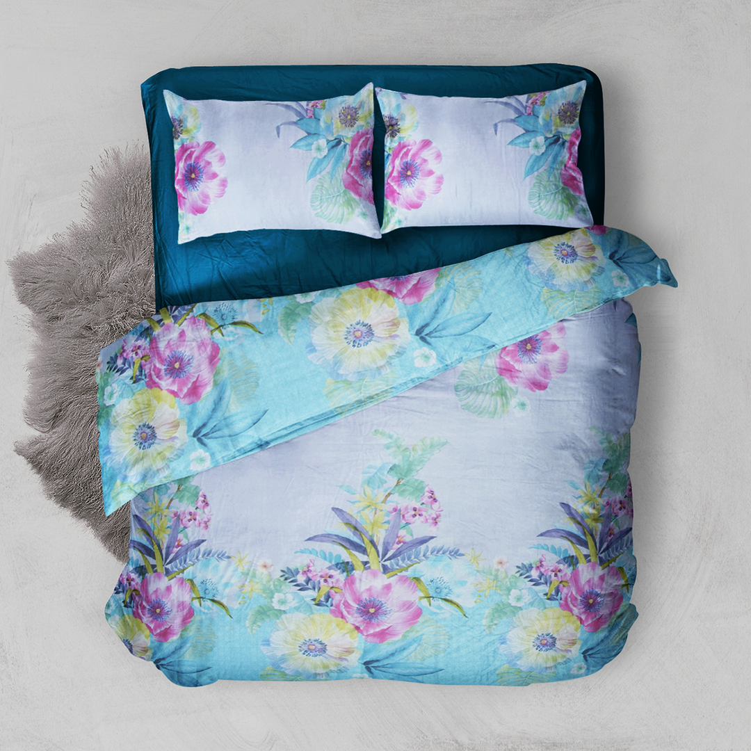 Chakrata 100% Cotton Printed Bedsheet - 1200 TC