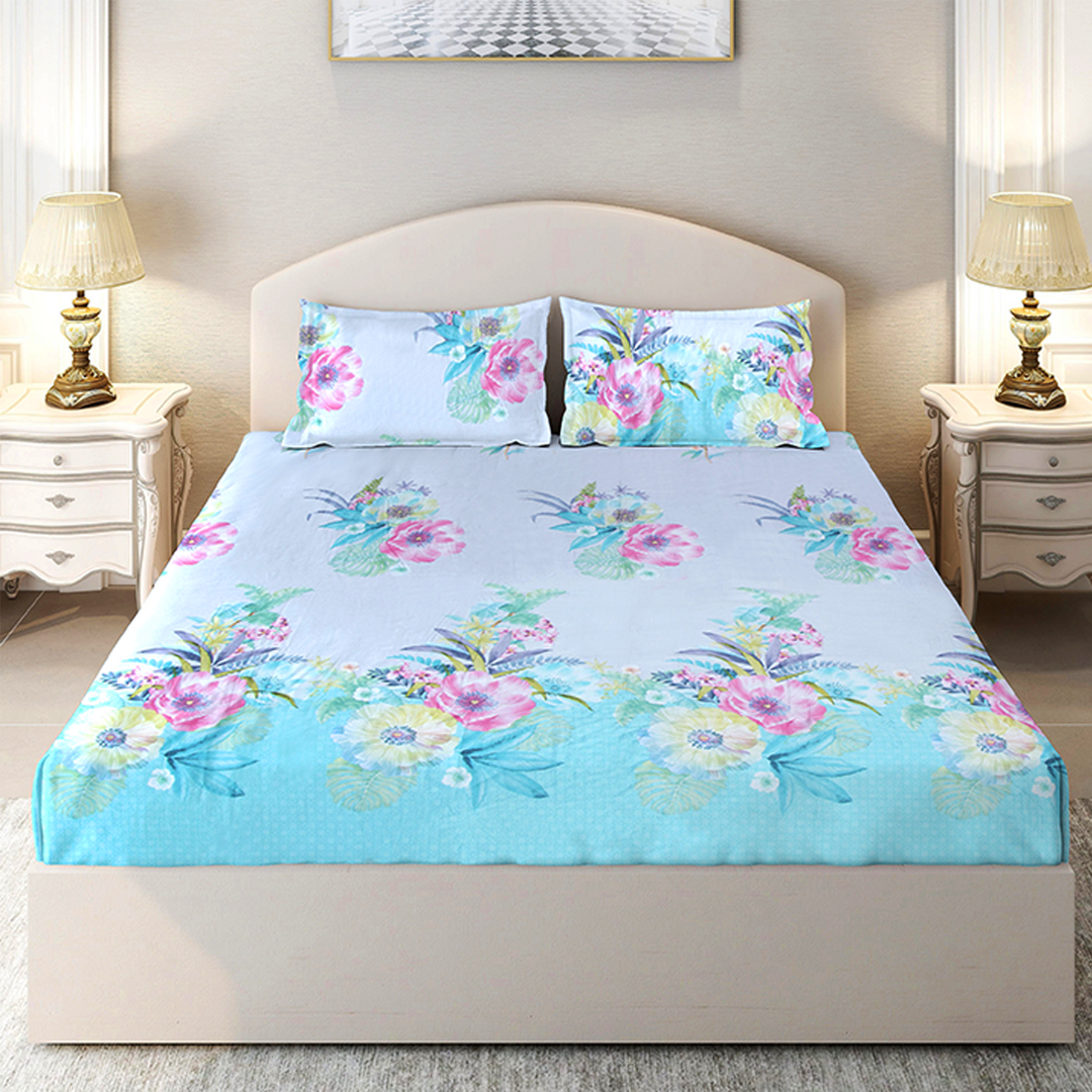 Chakrata 100% Cotton Printed Bedsheet - 1200 TC