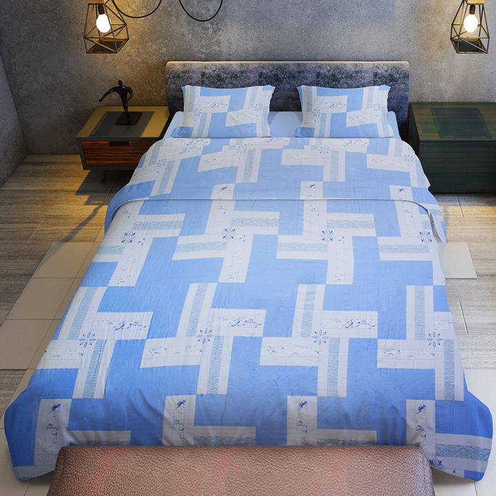 Chakrata 100% Cotton Printed Bedsheet - 1200 TC