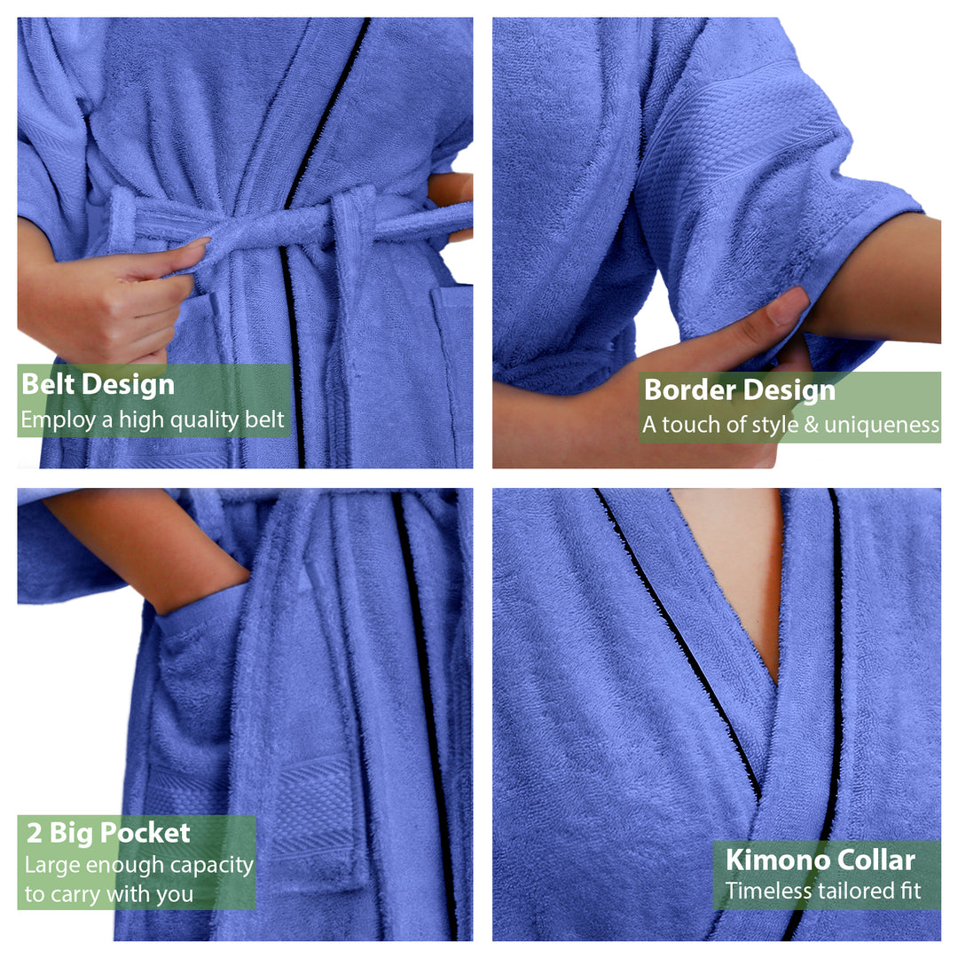 Features of Bathrobes Ultrasoft Bamboo Bathrobe with 525 GSM ( Anti bacterial, Eco friendly, Highly absorbent, UV Protection, Odour Free, Kimono Style, Pockets)