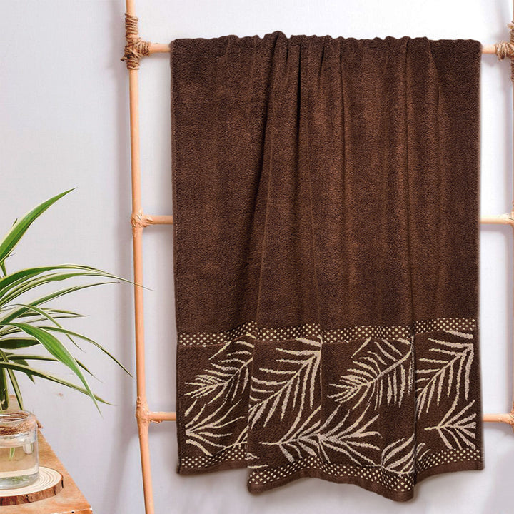 Brown Color Super Soft Zero Twist 100% Cotton Towel with 380 GSM ( 100% Cotton, Zero-Twist Fabric, Protection Against Mircrobial Allergies, Highly Absorbent, Lint and Fade Resistant)