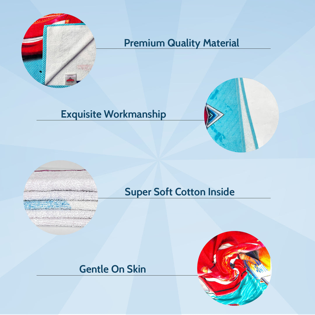 Cars Kids Hooded Towel in 400 GSM