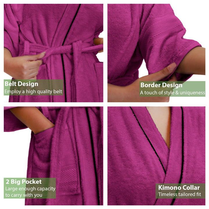 Features of Bathrobes Ultrasoft Bamboo Bathrobe with 525 GSM ( Anti bacterial, Eco friendly, Highly absorbent, UV Protection, Odour Free, Kimono Style, Pockets)