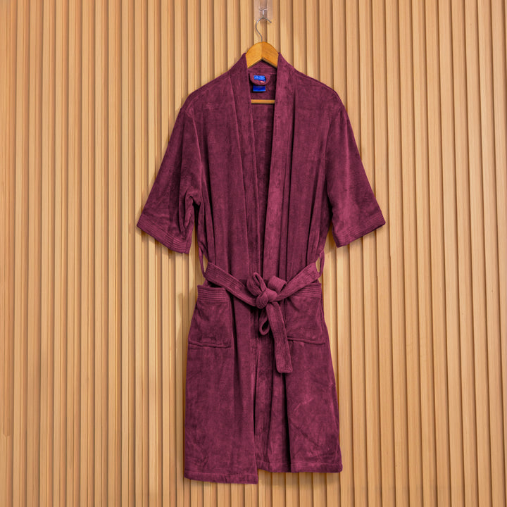 Caldezonia Unisex Microfiber Bathrobe with Slippers