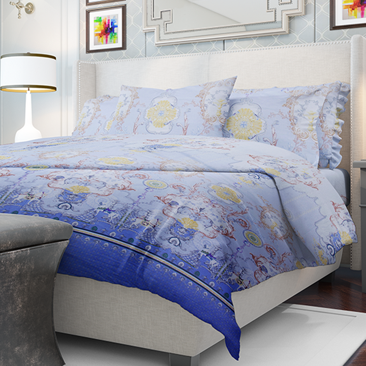 Chakrata 100% Cotton Printed Bedsheet - 1200 TC