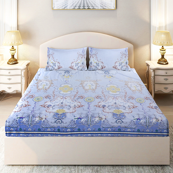 Chakrata 100% Cotton Printed Bedsheet - 1200 TC