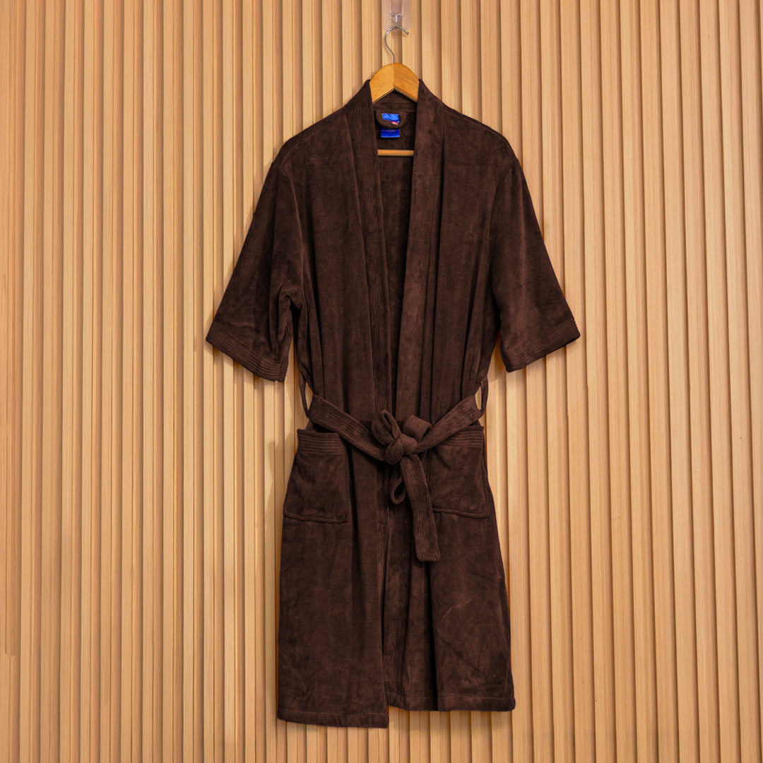 Caldezonia Unisex Microfiber Bathrobe with Slippers