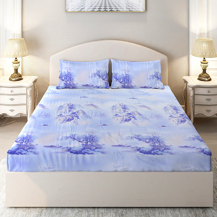 Chakrata 100% Cotton Printed Bedsheet - 1200 TC