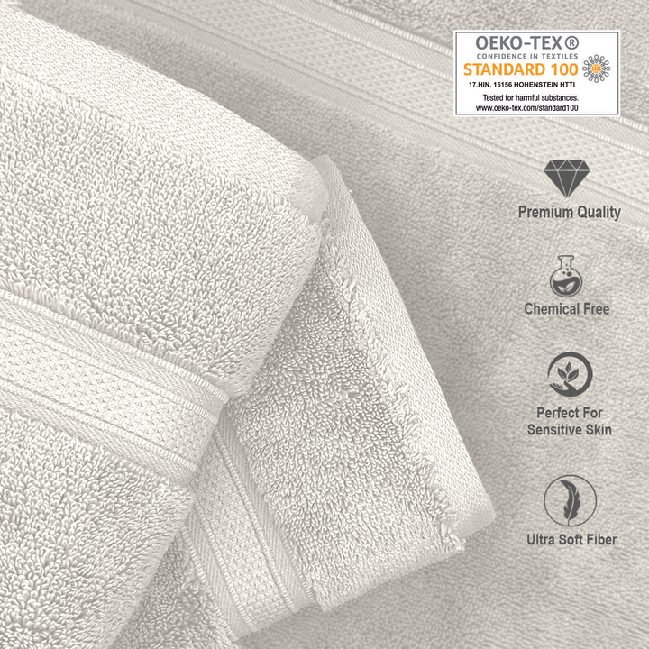 White Color Super Soft Zero Twist 100% Cotton Towel with 700 GSM ( 100% Cotton, Zero-Twist Fabric, Protection Against Microbial Allergies, Highly Absorbent, Lint and Fade Resistant) 