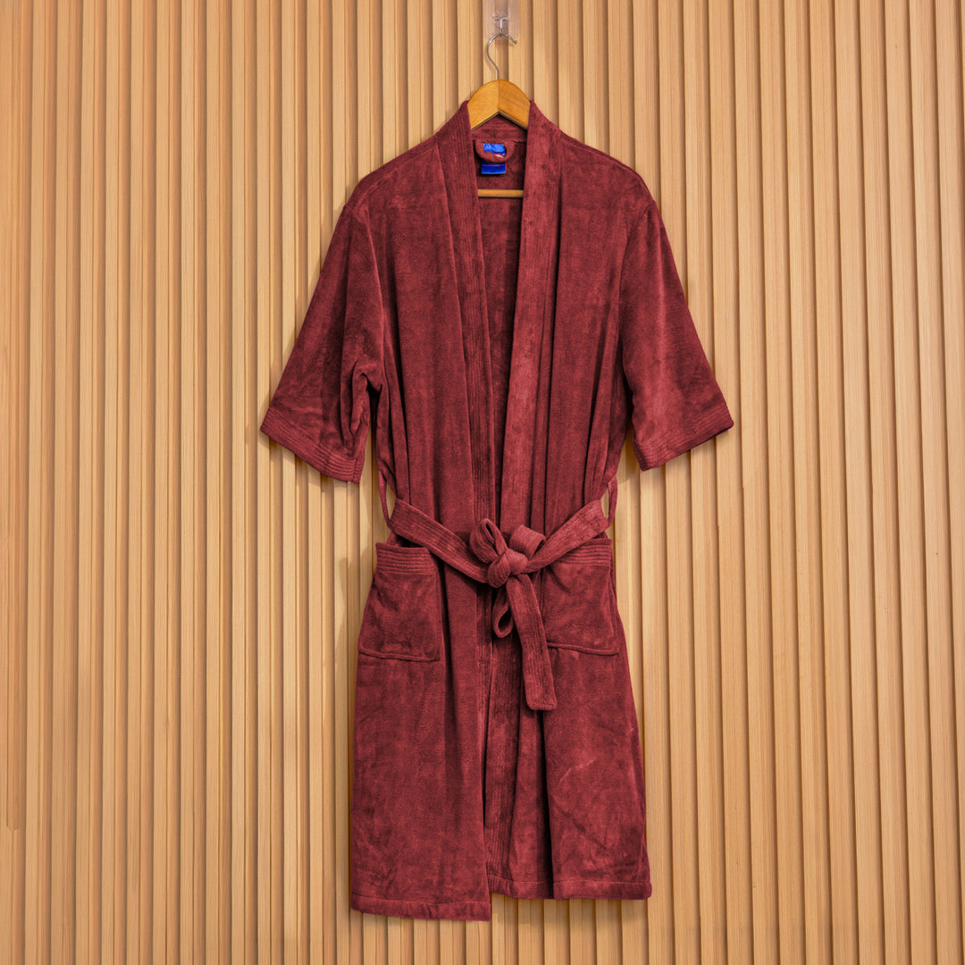 Caldezonia Unisex Microfiber Bathrobe with Slippers