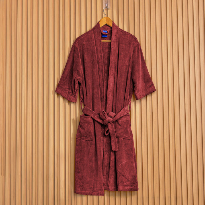Caldezonia Unisex Microfiber Bathrobe with Slippers
