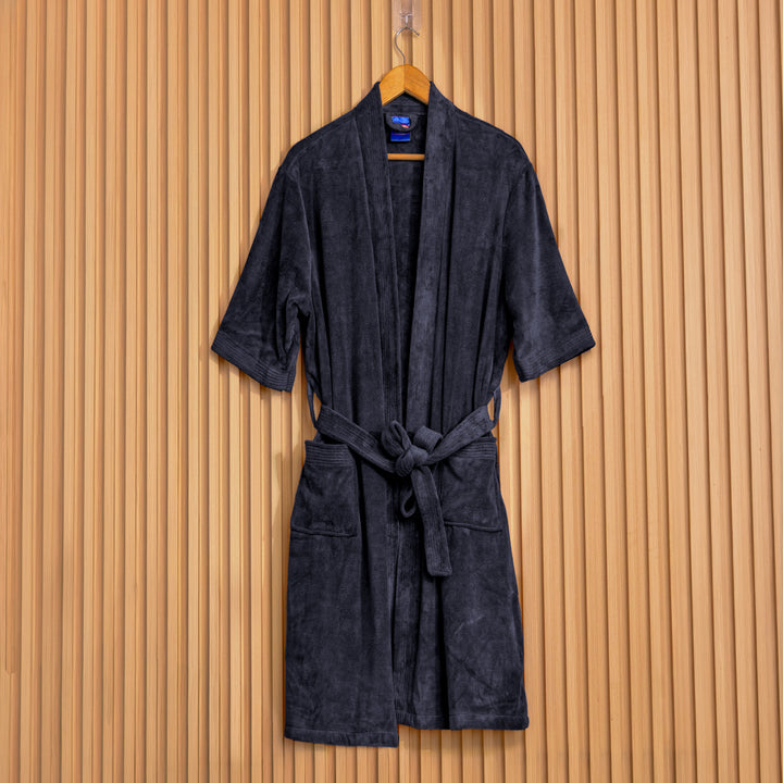 Caldezonia Unisex Microfiber Bathrobe with Slippers