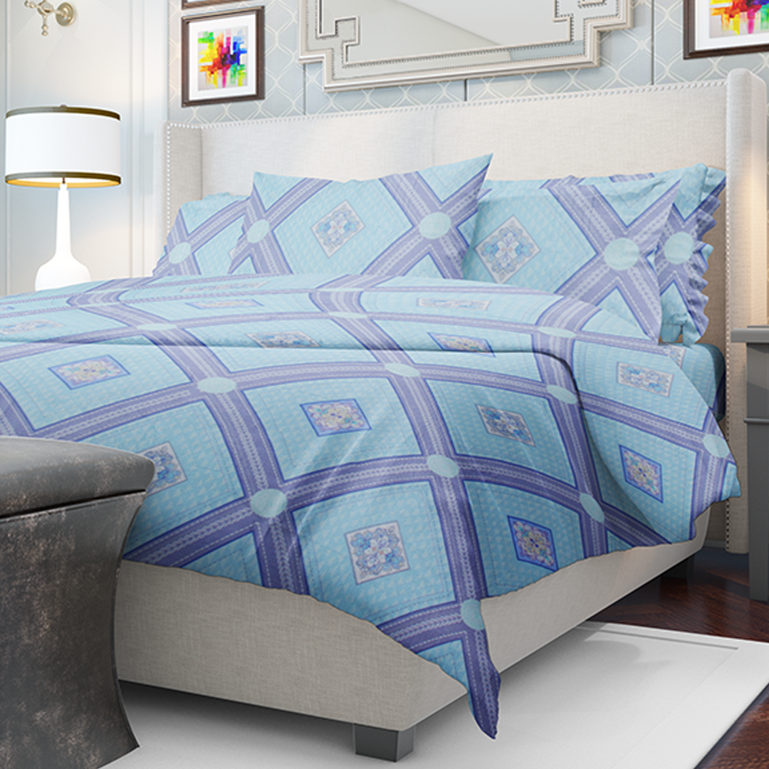 Chakrata 100% Cotton Printed Bedsheet - 1200 TC