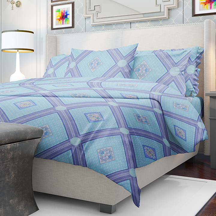Chakrata 100% Cotton Printed Bedsheet - 1200 TC
