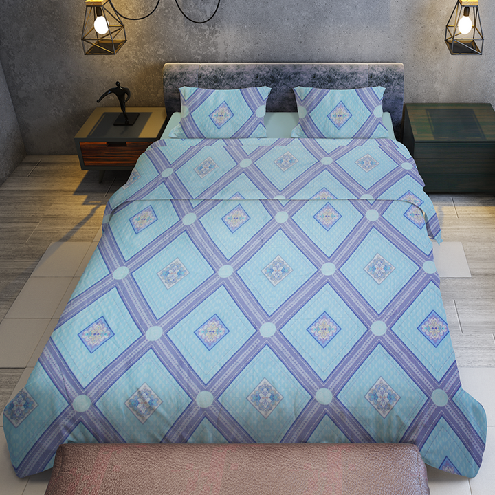 Chakrata 100% Cotton Printed Bedsheet - 1200 TC