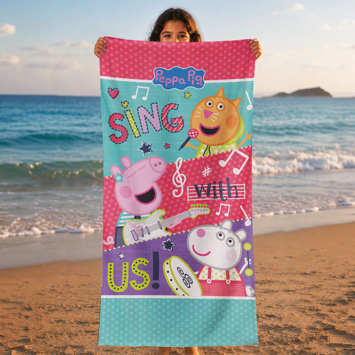 Peppa Pig Kids Bath Towel (Sing)