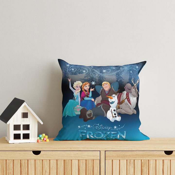 Disney Frozen Print Reversible Cushion By Sassoon Fab. It is Soft & fluffy, fade-resistant, High-density fill, Hypoallergenic, Reversible, etc. Size 40 cm x 40 cm 