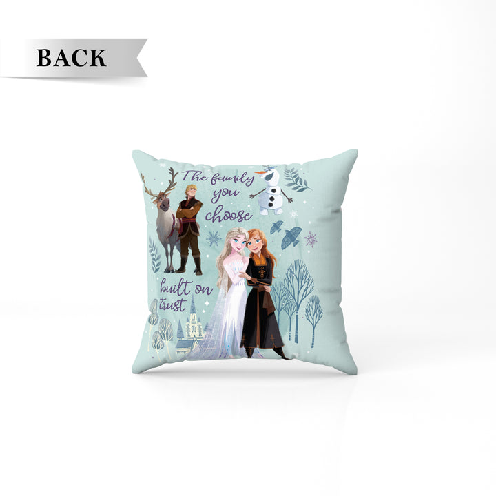 Disney Frozen Print Reversible Cushion By Sassoon Fab. It is Soft & fluffy, fade-resistant, High-density fill, Hypoallergenic, Reversible, etc. Size 40 cm x 40 cm 