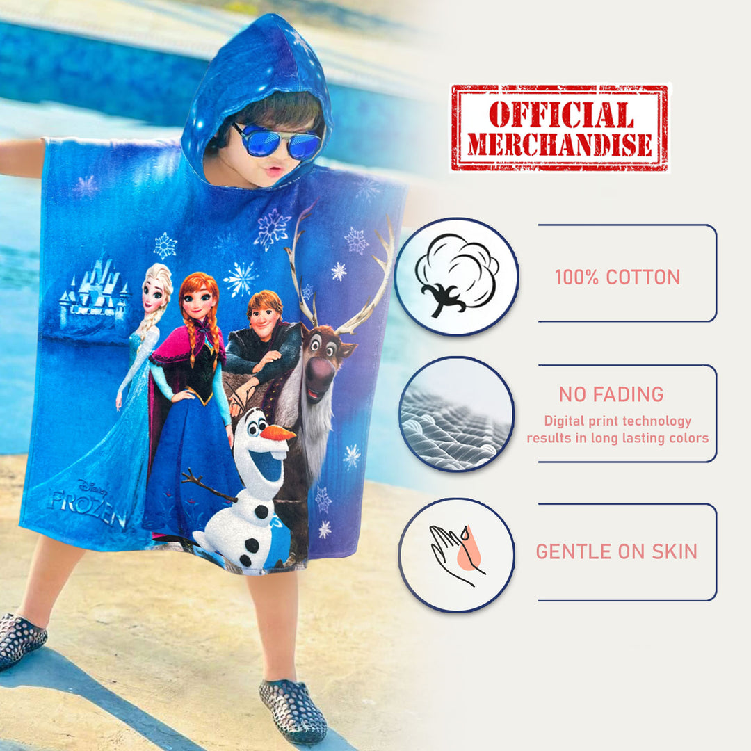 Disney Frozen Kids Hooded Poncho in 400 GSM