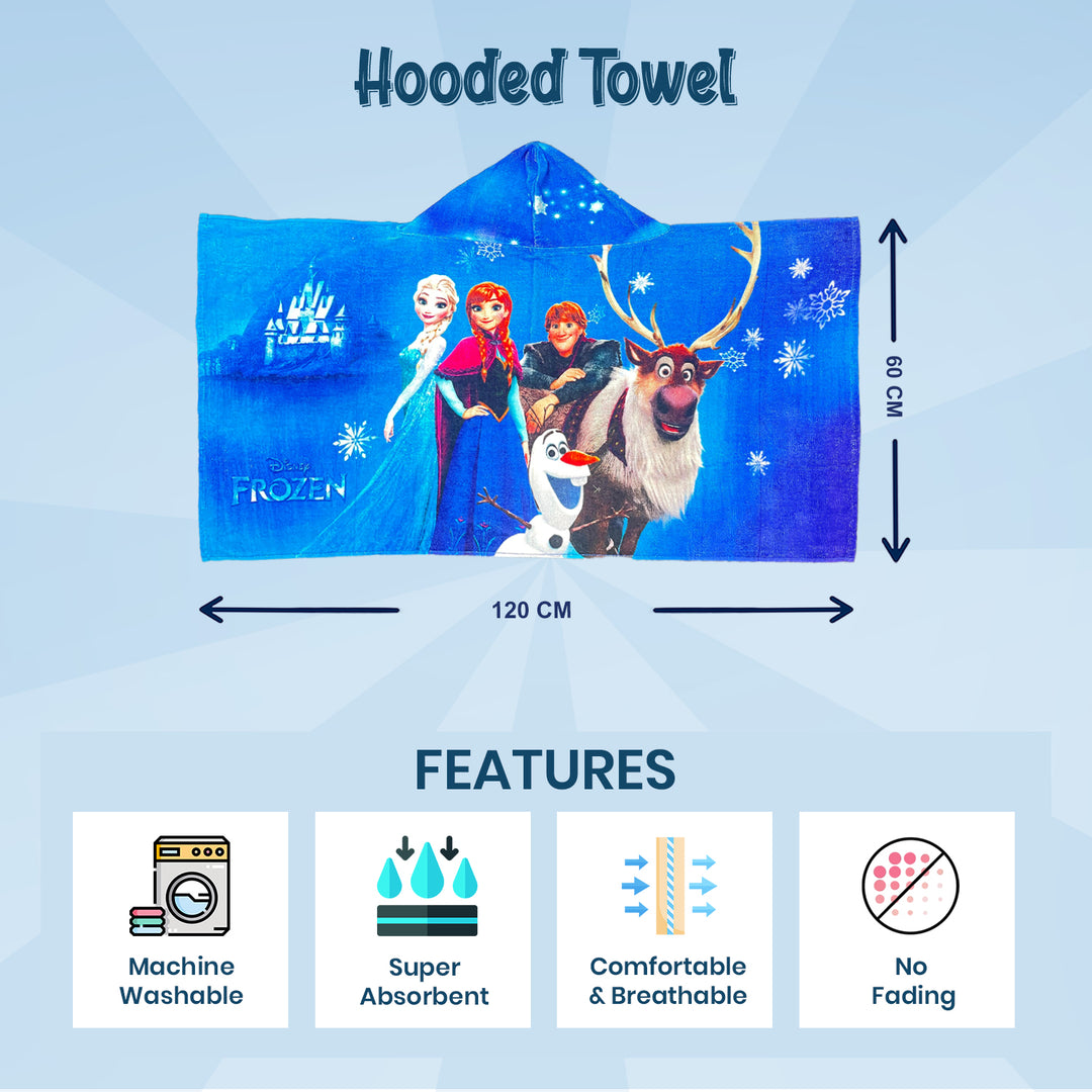 Disney Frozen Kids Hooded Towel in 400 GSM