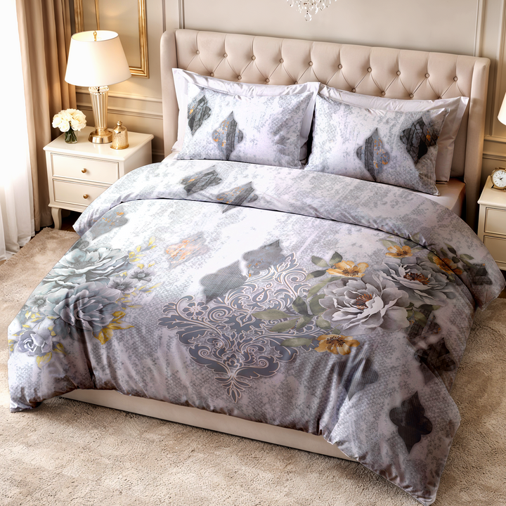 Kama Digital Printed Bedsheet - 300 TC