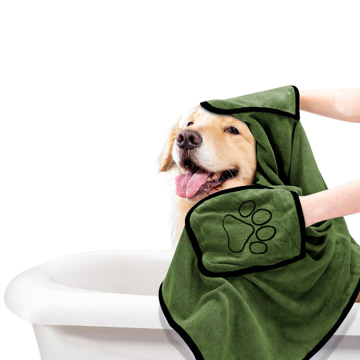 Microfiber Pet Towel with Pockets