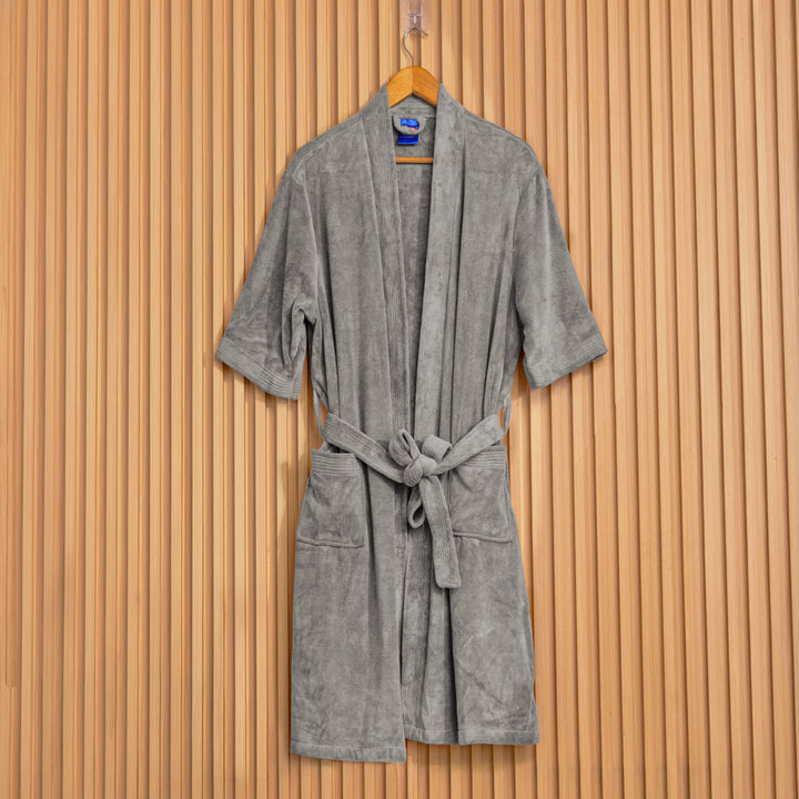 Caldezonia Unisex Microfiber Bathrobe with Slippers