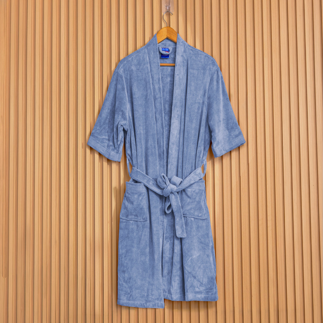 Caldezonia Unisex Microfiber Bathrobe with Slippers