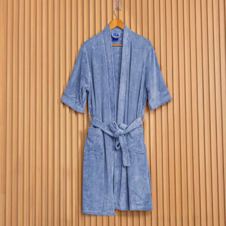 Caldezonia Unisex Microfiber Bathrobe with Slippers