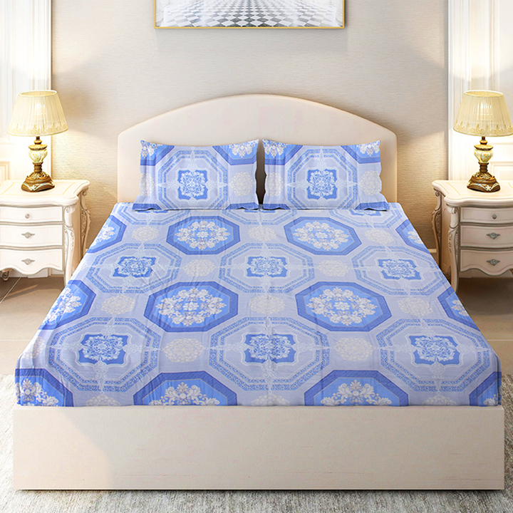 Chakrata 100% Cotton Printed Bedsheet - 1200 TC