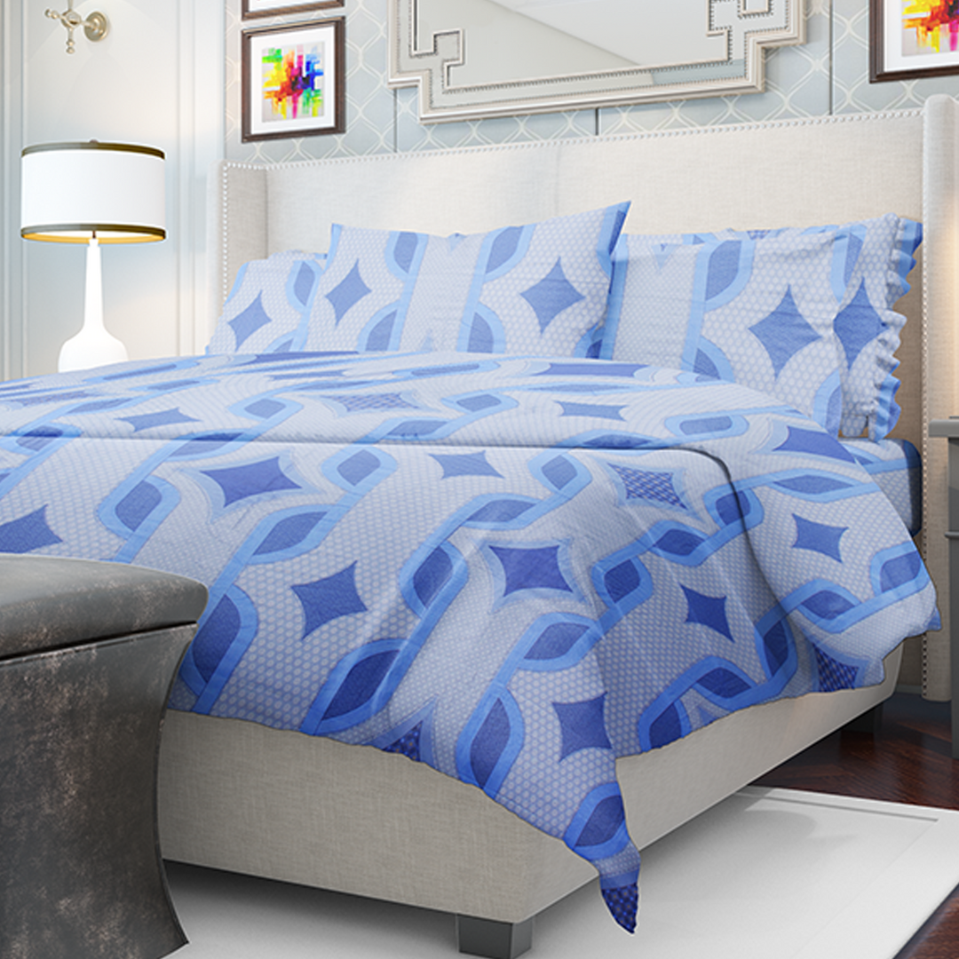 Chakrata 100% Cotton Printed Bedsheet - 1200 TC