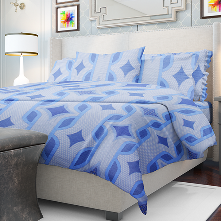 Chakrata 100% Cotton Printed Bedsheet - 1200 TC