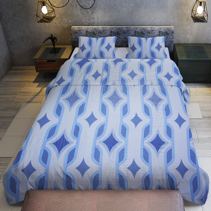 Chakrata 100% Cotton Printed Bedsheet - 1200 TC