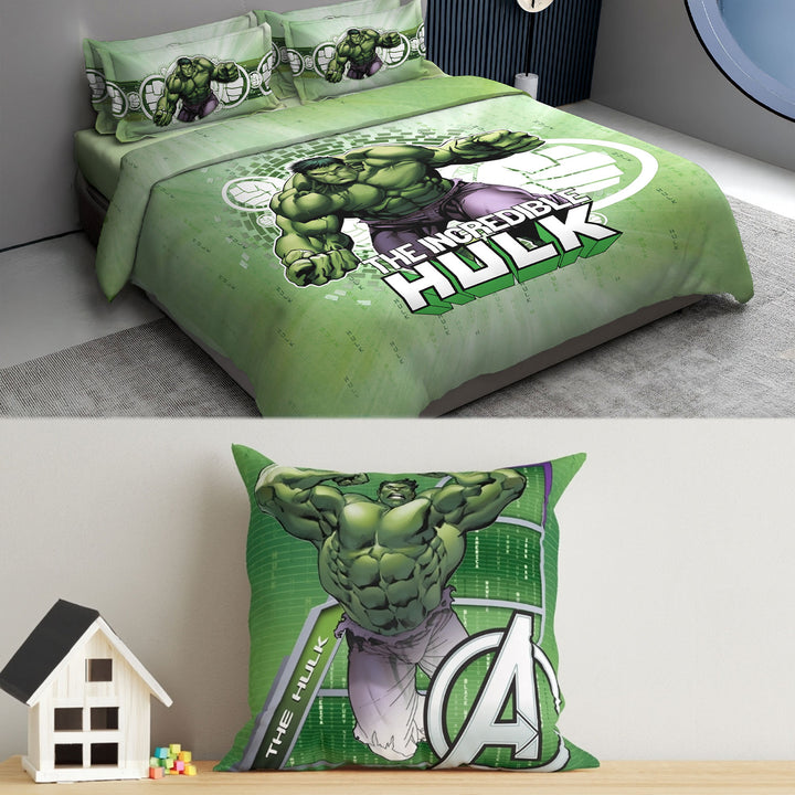 Marvel Kids Double Bedsheet & Cushion Combo