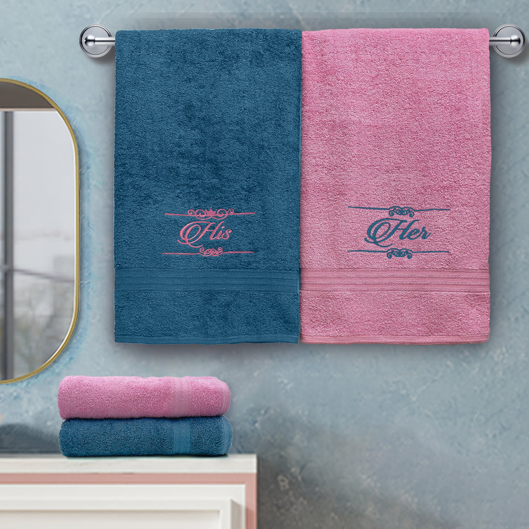 Anatolia 4 Pc His & Her Couple Towel Gift Set in 500 GSM
