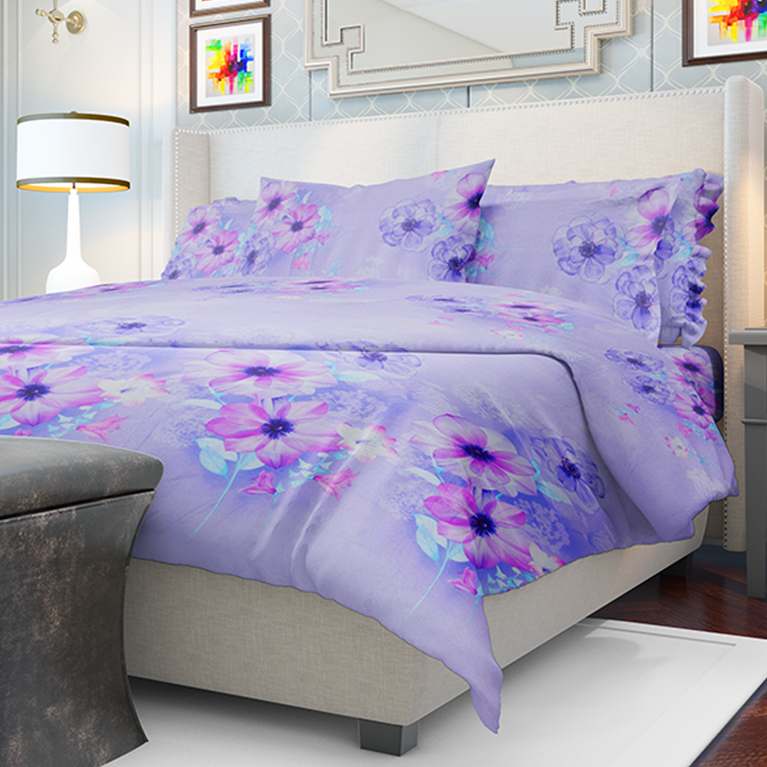Chakrata 100% Cotton Printed Bedsheet - 1200 TC