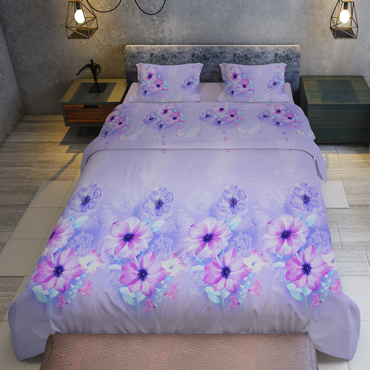Chakrata 100% Cotton Printed Bedsheet - 1200 TC