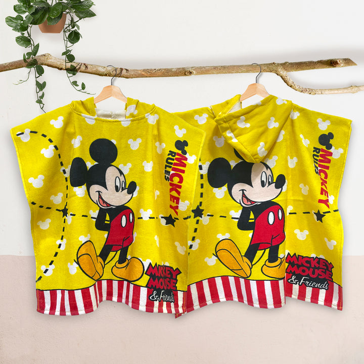 Disney Mickey Mouse Kids Hooded Poncho in 400 GSM