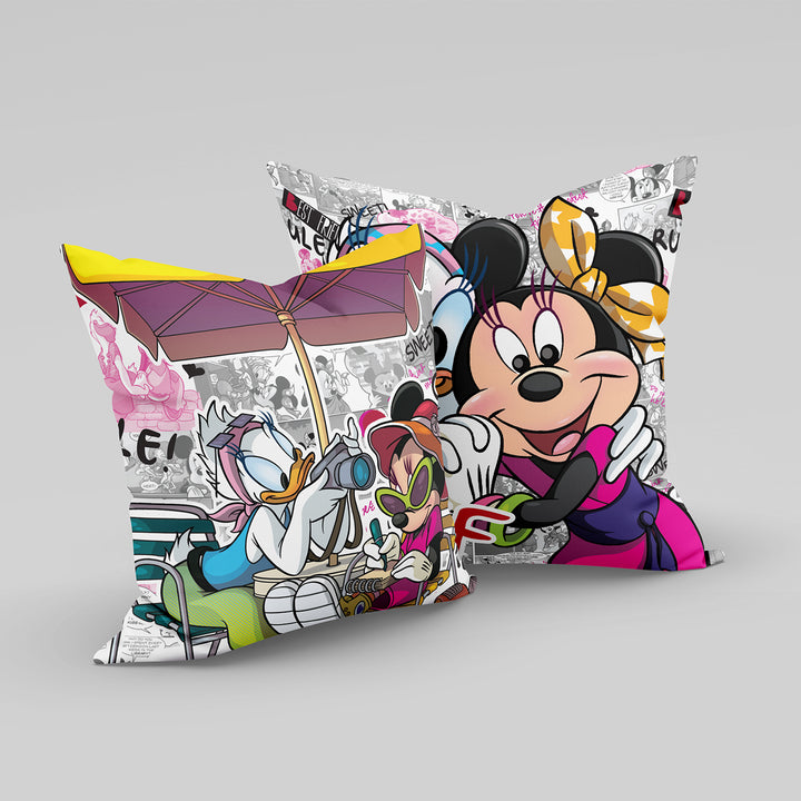 Disney Kids Double Bedsheet & Cushion Combo