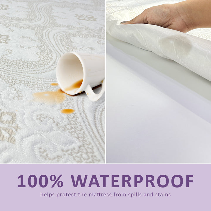 Wedelia Jacquard Weave Waterproof King Size Mattress Protector