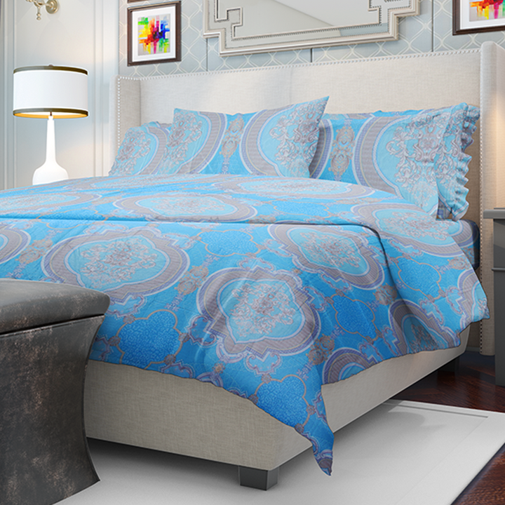 Chakrata 100% Cotton Printed Bedsheet - 1200 TC