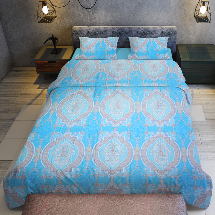 Chakrata 100% Cotton Printed Bedsheet - 1200 TC