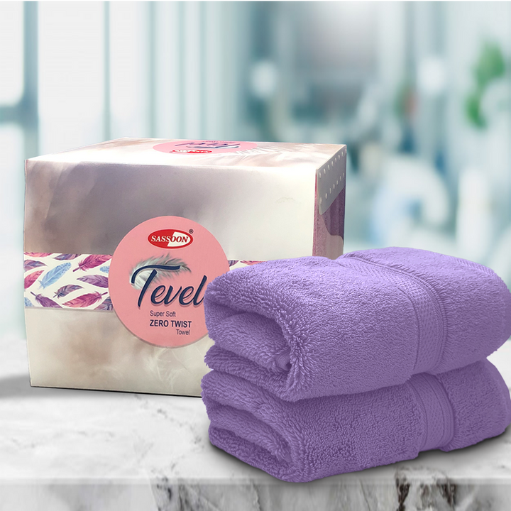 Lavender Color Super Soft Zero Twist 100% Cotton Hand Towel with 700 GSM ( 100% Cotton, Zero-Twist Fabric, Protection Against Microbial Allergies, Highly Absorbent, Lint and Fade Resistant) 