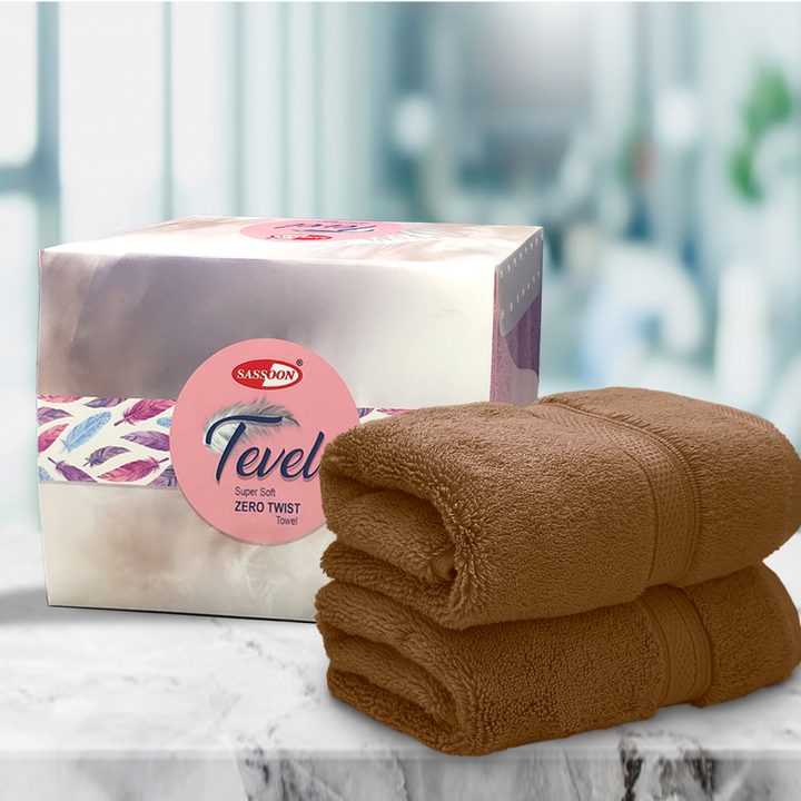 Brown Color Super Soft Zero Twist 100% Cotton Hand Towel with 700 GSM ( 100% Cotton, Zero-Twist Fabric, Protection Against Microbial Allergies, Highly Absorbent, Lint and Fade Resistant) 