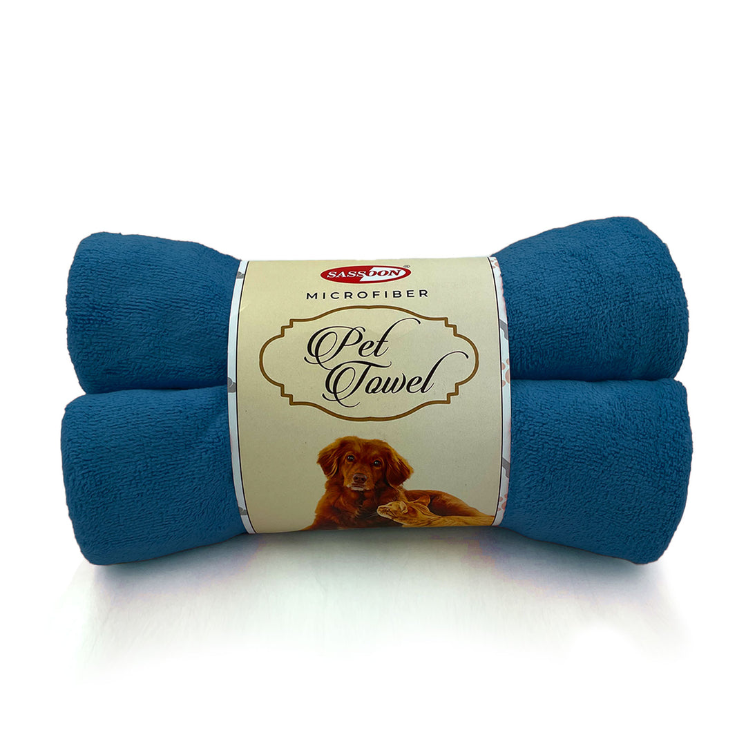 Blue Color Ultra Soft Microfiber Pet Towel